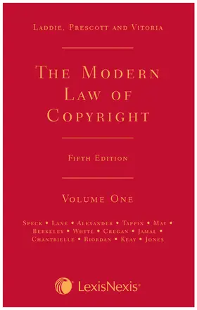 Tappin / Jamal / Alexander |  Laddie, Prescott and Vitoria: The Modern Law of Copyright Fifth edition | Buch |  Sack Fachmedien