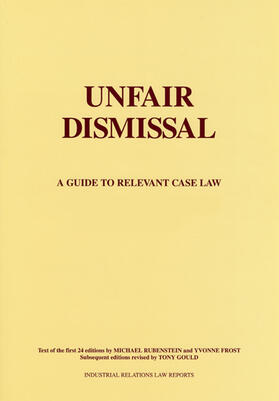 Rubenstein / Frost |  Unfair Dismissal | Buch |  Sack Fachmedien