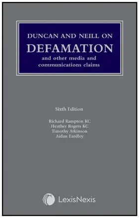 Rampton / Rogers / Atkinson |  Duncan and Neill on Defamation and other Media and Communications Claims | Buch |  Sack Fachmedien