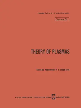 Skobel tsyn |  Theory of Plasmas | Buch |  Sack Fachmedien