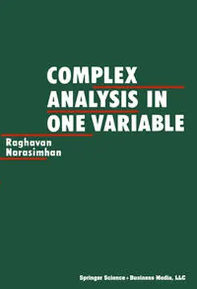 NARASIMHAN |  Complex Analysis in one Variable | eBook | Sack Fachmedien