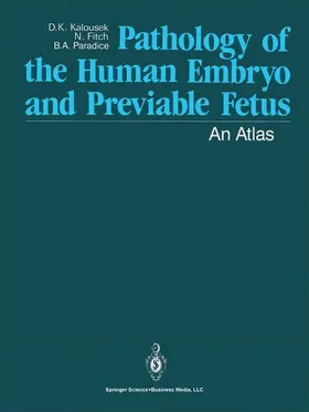 Kalousek / Fitch / Paradice |  Pathology of the Human Embryo and Previable Fetus | Buch |  Sack Fachmedien