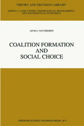 Van Deemen | Coalition Formation and Social Choice | E-Book | www.sack.de