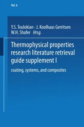 Touloukian / Shafer / Gerritsen |  Coatings, Systems, and Composites | Buch |  Sack Fachmedien
