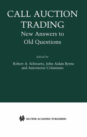 Schwartz / Colaninno / Byrne | Call Auction Trading | Buch | sack.de