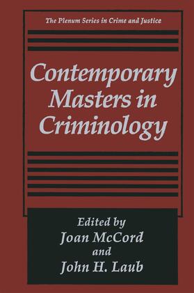 Laub / McCord | Contemporary Masters in Criminology | Buch | 978-1-4757-9831-9 | sack.de