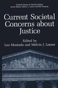 Lerner / Montada |  Current Societal Concerns about Justice | Buch |  Sack Fachmedien