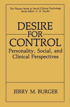 Burger |  Desire for Control | Buch |  Sack Fachmedien