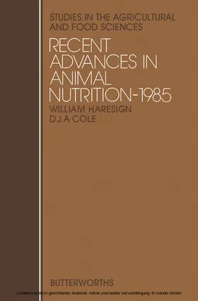 Haresign / Cole |  Recent Advances in Animal Nutrition | eBook | Sack Fachmedien