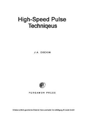 Coekin / Hammond |  High-Speed Pulse Techniques | eBook | Sack Fachmedien