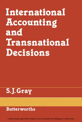 Gray |  International Accounting and Transnational Decisions | eBook | Sack Fachmedien