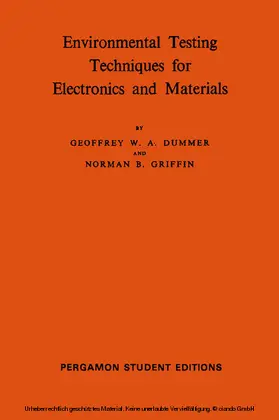 Dummer / Griffin / Fry |  Environmental Testing Techniques for Electronics and Materials | eBook | Sack Fachmedien