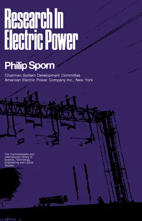 Sporn / Hammond |  Research in Electric Power | eBook | Sack Fachmedien