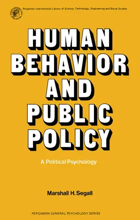 Segall / Goldstein / Krenser |  Human Behavior and Public Policy | eBook | Sack Fachmedien