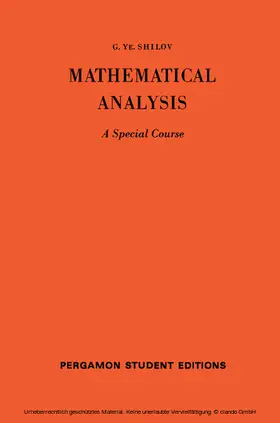 Shilov / Sneddon / Stark |  Mathematical Analysis | eBook | Sack Fachmedien