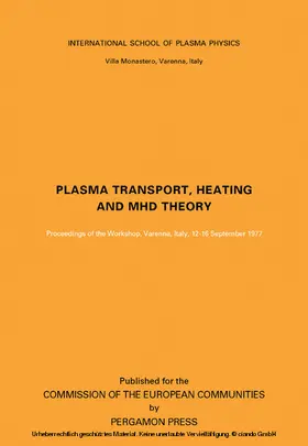 Stringer / Pozzoli / Sindoni |  Plasma Transport, Heating and MHD Theory | eBook | Sack Fachmedien
