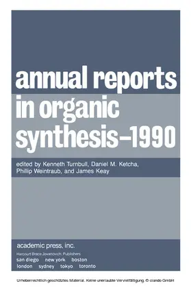 Turnbull / Weintraubull / Ketcha |  Annual Reports in Organic Synthesis - 1990 | eBook | Sack Fachmedien