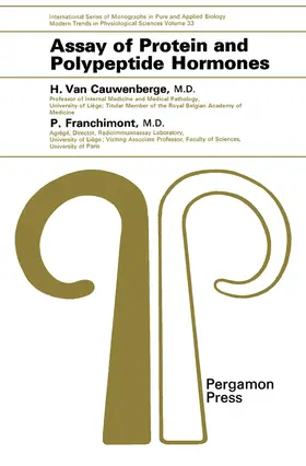 Cauwenberge / Franchimont / Alexander |  Assay of Protein and Polypeptide Hormones | eBook | Sack Fachmedien