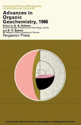 Hobson / Speers |  Advances in Organic Geochemistry | eBook | Sack Fachmedien