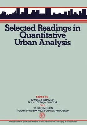 Bernstein / Mellon |  Selected Reading in Quantitative Urban Analysis | eBook | Sack Fachmedien