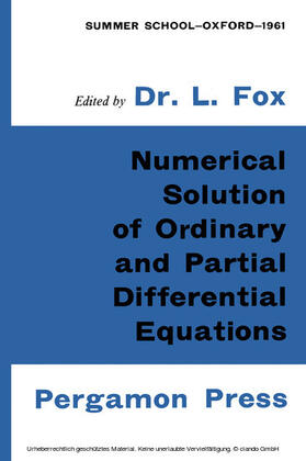 Fox | Numerical Solution of Ordinary and Partial Differential Equations | E-Book | sack.de