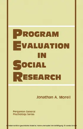 Morell |  Program Evaluation in Social Research | eBook | Sack Fachmedien