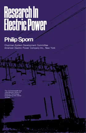 Sporn / Hammond |  Research in Electric Power | eBook | Sack Fachmedien