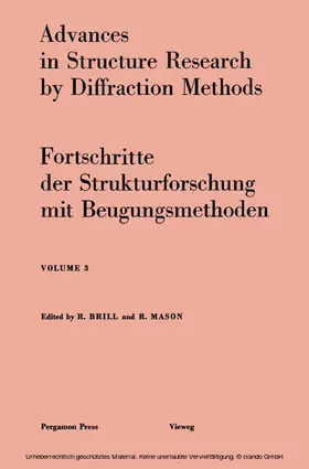 Brill / Mason |  Advances in Structure Research by Diffraction Methods | eBook | Sack Fachmedien