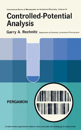 Rechnitz / Belcher / Gordon |  Controlled-Potential Analysis | eBook | Sack Fachmedien