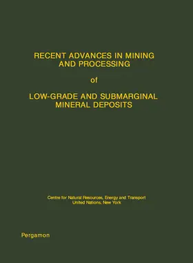 Stuart |  Recent Advances in Mining and Processing of Low-Grade and Submarginal Mineral Deposits | eBook | Sack Fachmedien