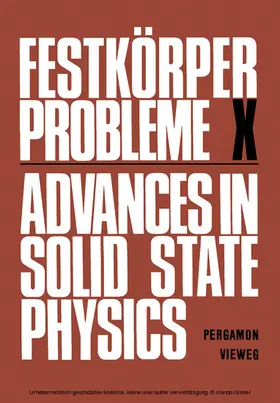 Madelung |  Advances in Solid State Physics | eBook | Sack Fachmedien