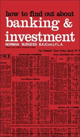 Burgess / Chandler |  How to Find Out About Banking and Investment | eBook | Sack Fachmedien
