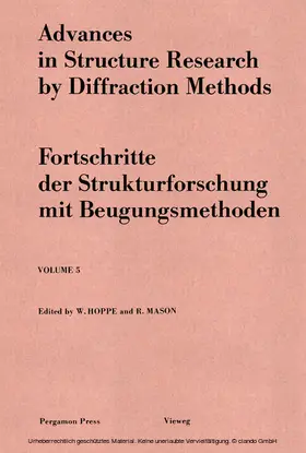 Hoppe / Mason |  Advances in Structure Research by Diffraction Methods | eBook | Sack Fachmedien