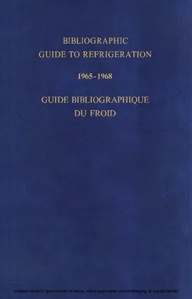 Stuart |  Bibliographic Guide to Refrigeration 1965-1968 | eBook | Sack Fachmedien