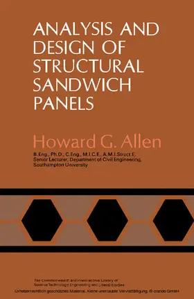 Allen / Neal |  Analysis and Design of Structural Sandwich Panels | eBook | Sack Fachmedien
