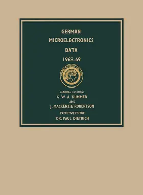 Dummer / Mackenzie Robertson / Dietrich |  German Microelectronics Data 1968-69 | eBook | Sack Fachmedien
