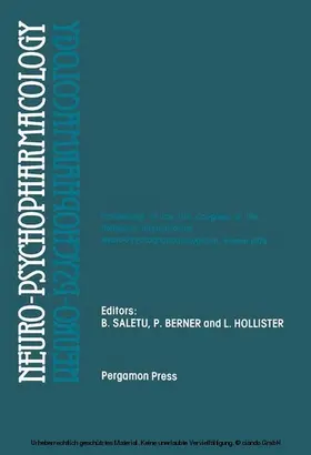 Saletu / Berner / Hollister |  Neuro-Psychopharmacology | eBook | Sack Fachmedien