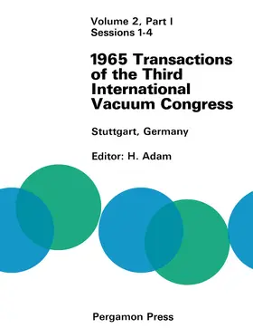 Adam |  1965 Transactions of the Third International Vacuum Congress | eBook | Sack Fachmedien