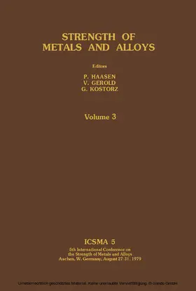 Haasen / Gerold / Kostorz |  Strength of Metals and Alloys | eBook | Sack Fachmedien
