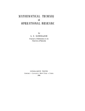 Goddard / Sneddon / Ulam |  Mathematical Techniques of Operational Research | eBook | Sack Fachmedien