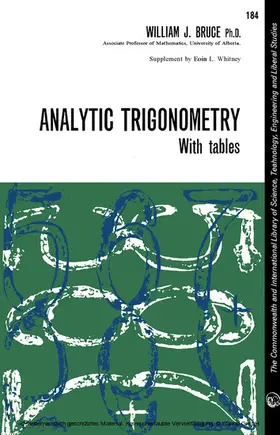 Bruce / Langford / Maxwell |  Analytic Trigonometry | eBook | Sack Fachmedien