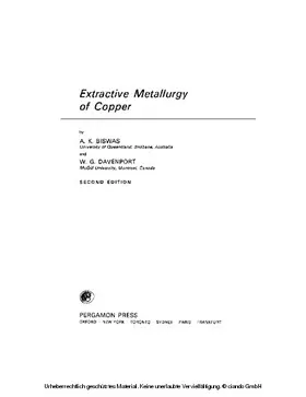 Biswas / Davenport / Hopkins |  Extractive Metallurgy of Copper | eBook | Sack Fachmedien