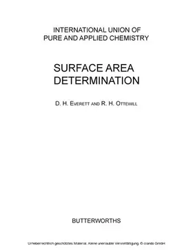 Everett / Ottewill |  Surface Area Determination | eBook | Sack Fachmedien