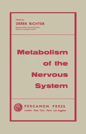 Richter |  Metabolism of the Nervous System | eBook | Sack Fachmedien