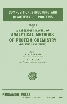 Alexander / Block |  The Composition, Structure and Reactivity of Proteins | eBook | Sack Fachmedien