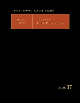 Arscott / Khabaza |  Tables of Lamé Polynomials | eBook | Sack Fachmedien