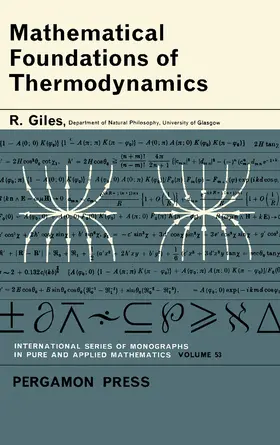 Giles / Sneddon / Stark |  Mathematical Foundations of Thermodynamics | eBook | Sack Fachmedien