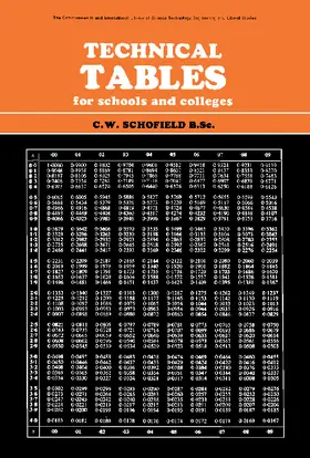 Schofield |  Technical Tables for Schools and Colleges | eBook | Sack Fachmedien