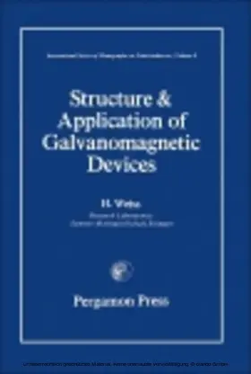 Weiss / Henisch |  Structure and Application of Galvanomagnetic Devices | eBook | Sack Fachmedien