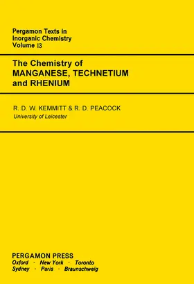 Kemmitt / Peacock / Bailar |  The Chemistry of Manganese, Technetium and Rhenium | eBook | Sack Fachmedien